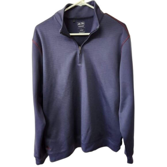 Adidas Climalite Quarter Zip Pullover Sweatshirt - Men’s Large - Picture 1 of 7
